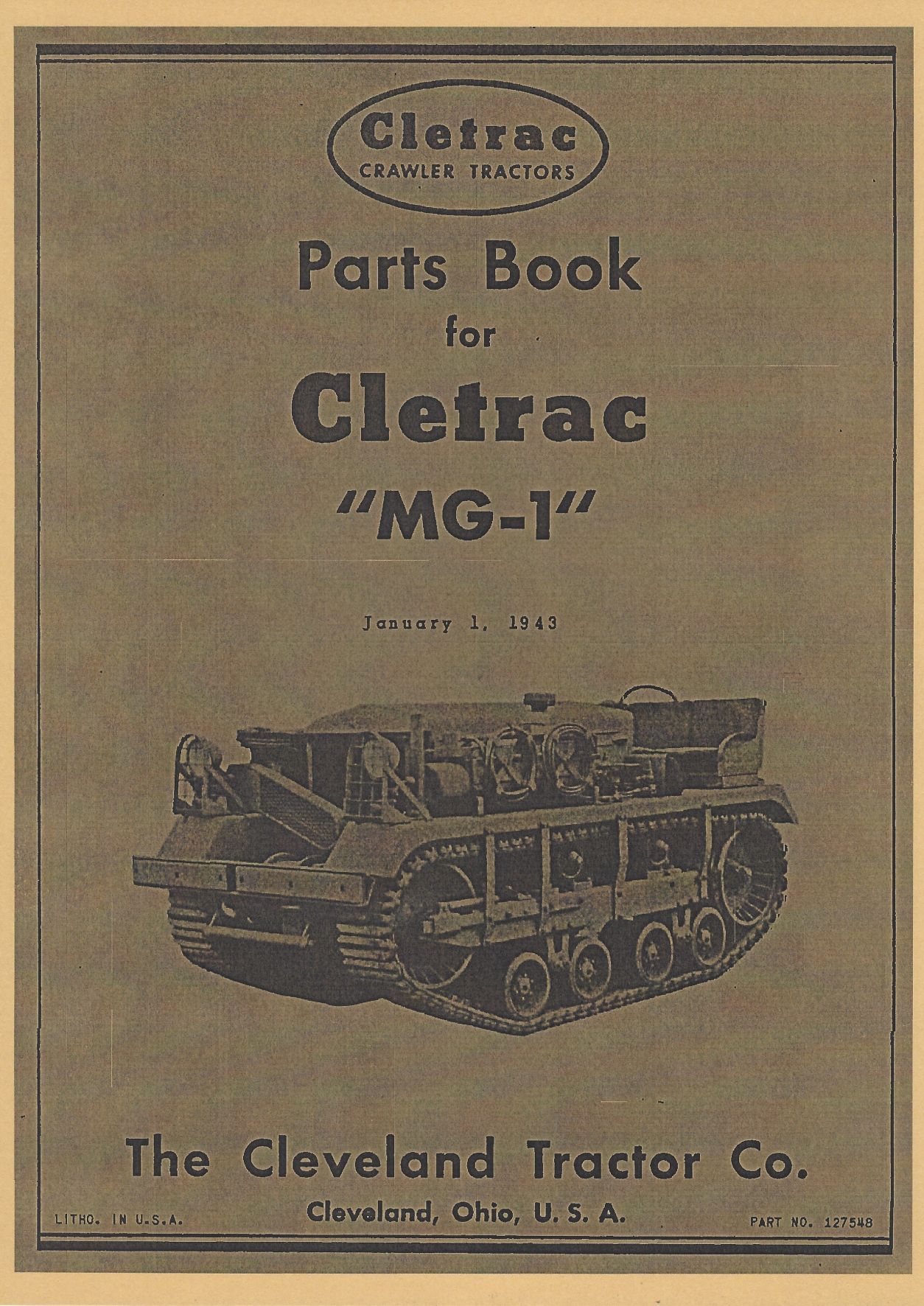 CLETRAC PARTS BOOK